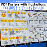 Character Feelings & Traits Illustrated Poster BUNDLE - PDF