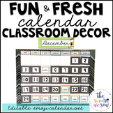 Emoji Classroom Decor: Calendar Set
