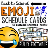 Emoji Classroom Decor: Editable Schedule Cards