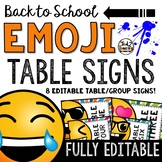Emoji Classroom Decor: Editable Table Signs