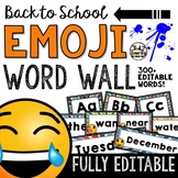 Emoji Classroom Decor: Editable Word Wall