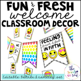 Emoji Classroom Decor: Name Tags and Banner