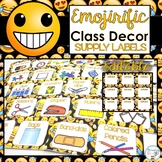 Emoji Classroom Decor Supply Labels EDITABLE