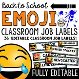 Emoji Classroom Decor: Editable Classroom Job Labels