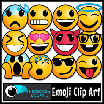 Preview of Emoji Emotions Clip Art