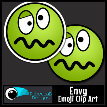 Preview of Envy Emoji Emotions Clip Art