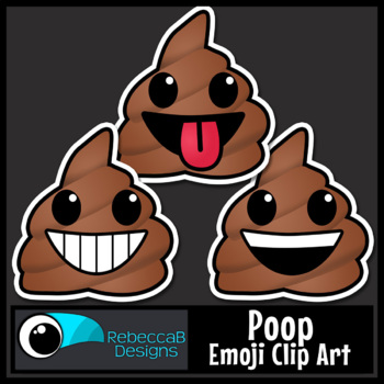Preview of Poop Emoji Emotions Clip Art