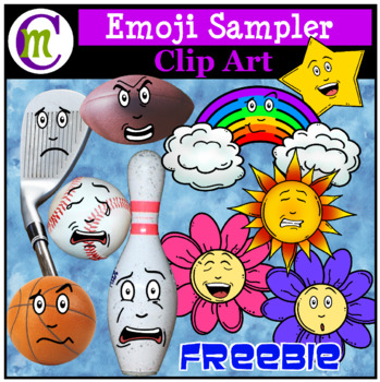 Preview of Emoji Clip Art Sampler FREEBIE