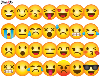 Preview of Emoji Clipart,Emoji Clip art,Emoticons Clipart,Emoji Face images,feeling Face