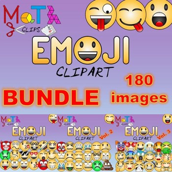 Preview of Emoji Clipart (Emoticons Smileys Faces) Bundle