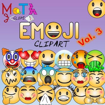 Preview of Emoji Clipart (Emoticons Smileys Faces) vol 3
