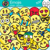 Emoji Clipart: Happy Sad Laughing Emoticon Faces Clip Art 