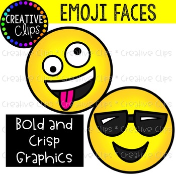 Emoji Clipart Smiley Face Clipart Emoticon Clipart Tpt