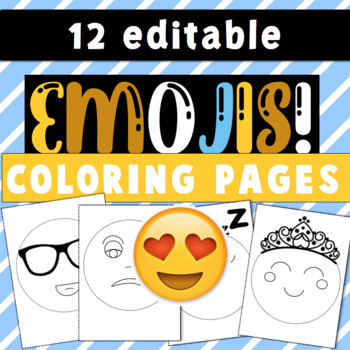 Preview of Emoji Coloring Pages {FREE} - Ms Marwa Tarek