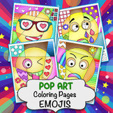 Emoji Coloring Pages - Pop art | Summer or End of the Year