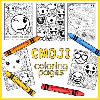 emoji coloring page teaching resources teachers pay teachers