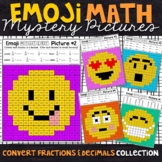 Emoji Converting Fractions and Decimals Mystery Pictures