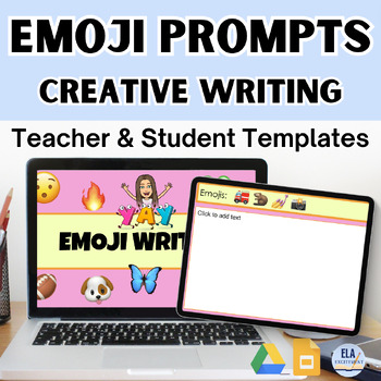 Preview of Emoji Creative Writing Activity | Student & Teacher Slide Sets