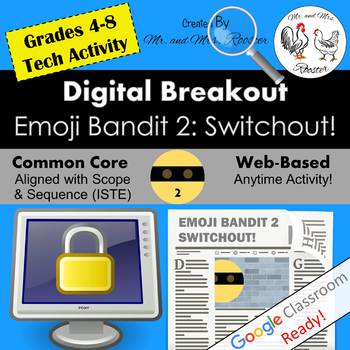 Preview of Digital Escape Room - Emoji Bandit Breakout 2 | Anytime Digital Breakout
