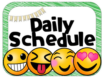 Preview of Emoji/Emoticon Daily Schedule {EDITABLE}
