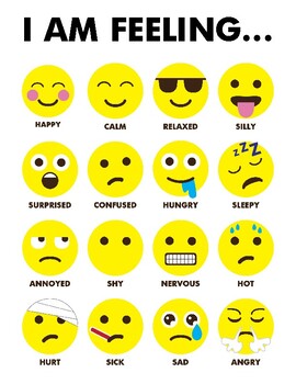 Emoji Emotion Chart by Emily Crawford Designs | Teachers Pay Teachers