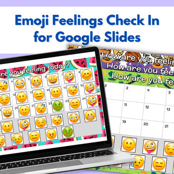 Preview of Emoji Emotion Feelings Check In for Google Slides