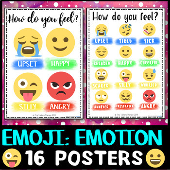 Preview of Emoji Emotion Posters - 16 Versions