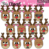 Christmas Reindeer Emoji Emotions Clipart