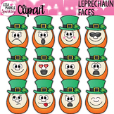 Emoji Emotion Saint Patrick's Day Leprechaun Faces Clipart