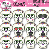 Sugar Skull Emoji Emotions Clipart Halloween Day of the Dead