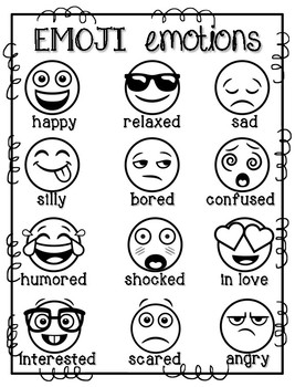 Emoji Emotions Charts by Southern Standards | Teachers Pay Teachers