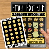Emoji Exit Ticket Poster and Bulletin Board Set
