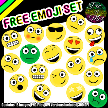 Preview of Emoji Clip Art FREE