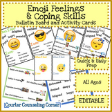 Emoji Feeling Identification & Coping Skills Cards:Bulleti
