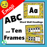 Emoji Feelings Word Wall Labels & Ten Frames - EDITABLE Cl