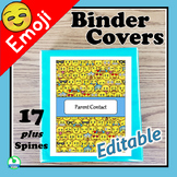 Emoji Feelings Binder Covers + Spines EDITABLE