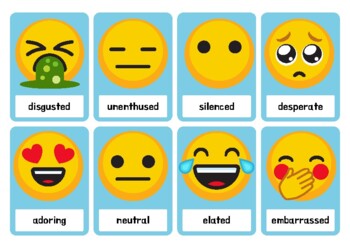 Emoji Feelings Flashcards by Ximena Pedroza | Teachers Pay Teachers