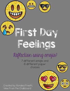 Preview of Emoji Feelings Writing Back to School First Day