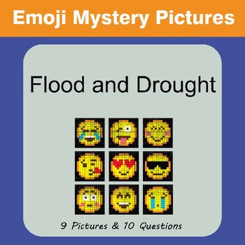 Emoji: Flood and Drought - Science Quiz & Mystery Pictures / Color By