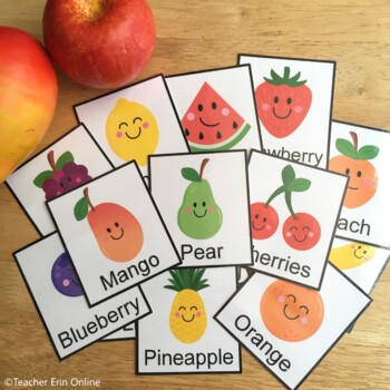 Emoji Fruit Flashcards & Memory | Vocabulary Cards | ESL, Speech, SPED ...