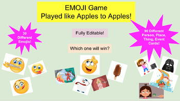Preview of Emoji Game-Played like Apples to Apples! (No reading is required!)