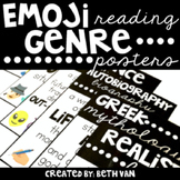 Emoji Reading Genre Posters (editable)