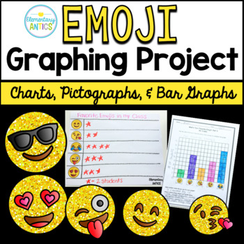 Preview of Emoji Graphs and Data Project {Charts, Pictographs, Bar Graphs} 