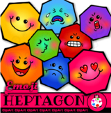 Emoji Heptagon Math Shapes - Geometry Clip Art