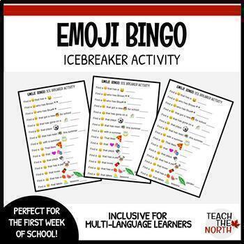 Preview of Emoji Human Bingo | Icebreaker, Getting to Know You, Back to School Activity