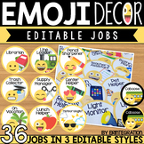 Emoji Classroom Decor: Editable Job Chart