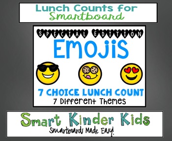 Preview of Emoji Lunch Count Bundle for Smartboard - Special Edition