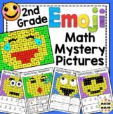 Emoji Math Mystery Pictures: 2nd Grade Math Skills