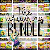Emoji Math Mystery Pictures Growing Bundle | Math Color by