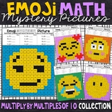 Emoji Multiplying by Multiples of 10 Worksheets